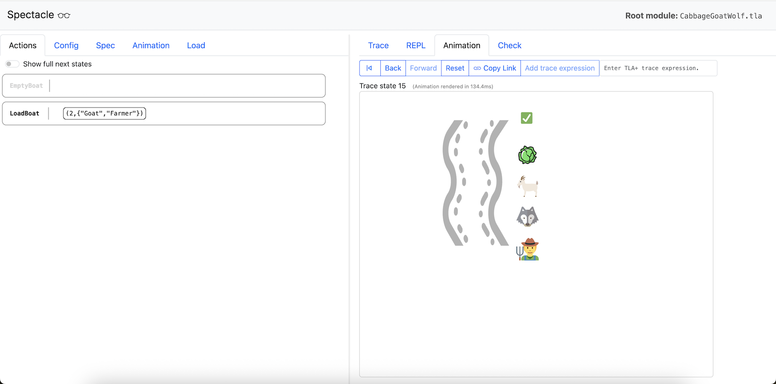 TLA+ Web Explorer Visualization